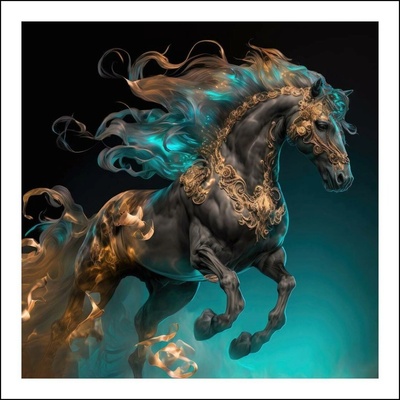 Gold fire Stallion 1 deska 70x70