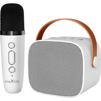 maXlife MXKS 100 Bluetooth Karaoke mikrofon reproduktor bílý
