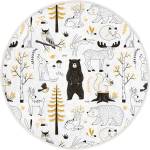 Mila Home Жълто-бял детски килим ø 80 cm Comfort - Mila Home (HKG-HaliRound-Comfort-1078-80x80)