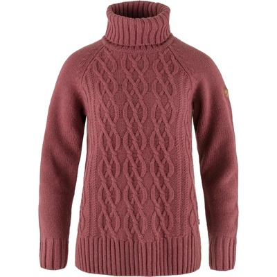 Fjällräven Дамски вълнен пуловер Fjällräven Women's Övik Cable Knit Roller Neck Wool jumper - Mesa Purple (105-4008-0514)