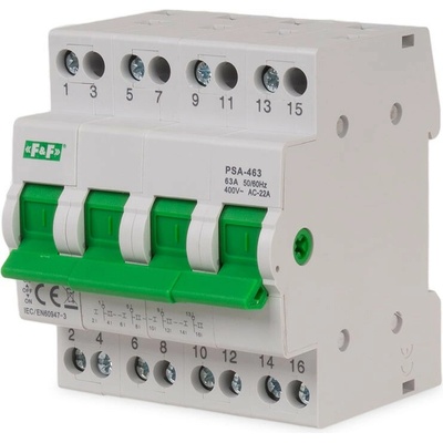 PSA-463 - 4-pólový prepínač sieťového napájania, 230/400V, 63A