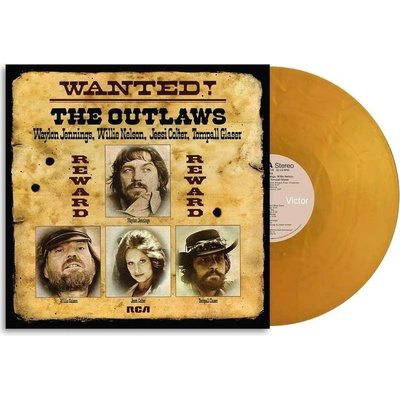 Jennings, Waylon, Willie Nelson, Jessi Colter, Tompall Glaser: Wanted! the Outlaws (Coloured Gold Vinyl, 50th Anniversary) - Vinyl LP