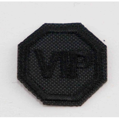 Nažehľovacia záplata - VIP - čierna - rozmer 2,2 cm x 2,2 cm