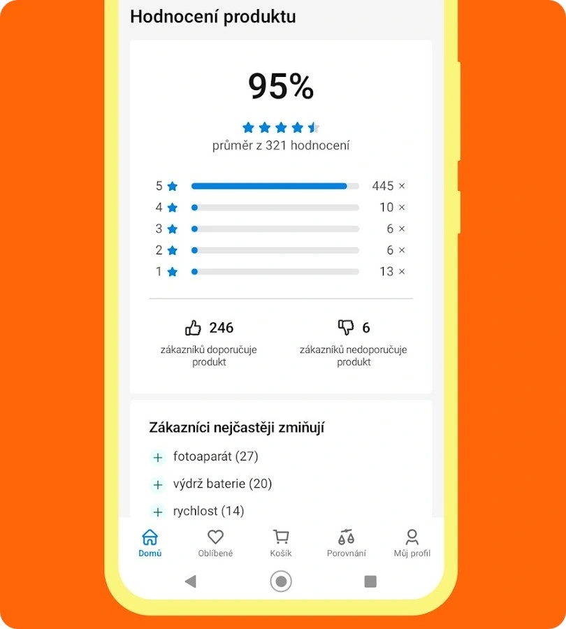 Vybírejte ověřeně v mobilní aplikaci Heureka