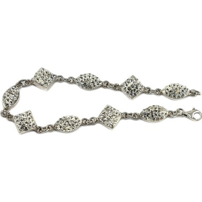 Šperky Nina Stříbrný náramek 925/1000 Swarovski komponent nar ag H 151