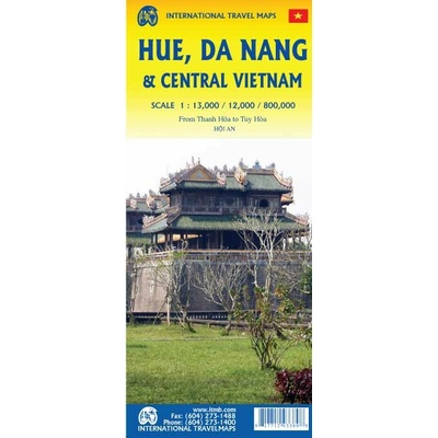 mapa Hue 1:12,6 t., Da Nang 1:12 t. and Central Vietnam 1:800 t