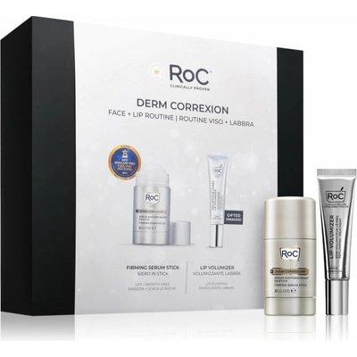 RoC Derm Correxion Firming Serum Stick liftingové zpevňující sérum s retinolem 30 g + RoC Derm Correxion Lip Volumizer balzám na rty se zvětšujícím efektem 10 ml
