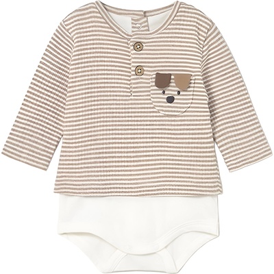 Mayoral Боди тениска Mayoral - Бежова, 1-2 м (15-02728-035-1-2)