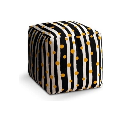 Sablio Taburet Cube Pruhy a puntíky: 40x40x40 cm