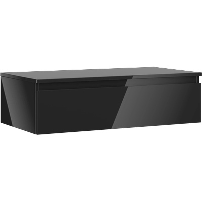 Mexen Orio шкафче за баня под мивка 90 см с плот, 1 чекмедже, черен гланц (91A10-09023-1-BFC70)