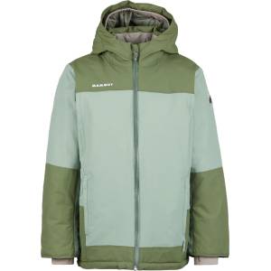 Mammut Детско водоустойчиво яке Mammut Kid's Treeline Hardshell Thermo Hooded Jacket Waterproof jacket - Willow / Marsh - размер 104 (EU) (703-6434-0311)