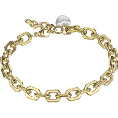 Marc Malone Pozlacený náramek s perličkou Hattie Gold Bracelet MCB24016G