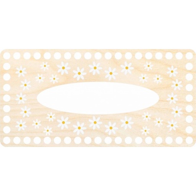 Chráněná dílna Dřevěný svět Víko na kapesníky 24 x 12 cm Sedmikrásky 1 – Zboží Mobilmania