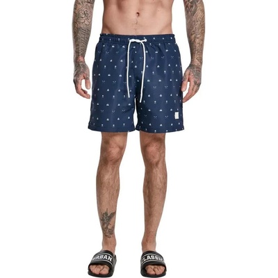 Urban Classics Бански гащета Urban classics Pattern swimming shorts - Blue (Skull / Yacht)