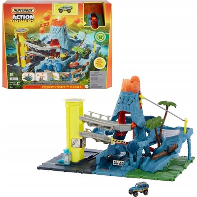 Matchbox Dobrodružství s vulkánem se světlem a zvukem + auto Dune Dog