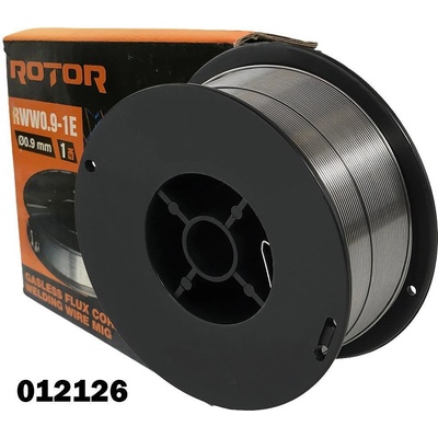 ROTOR Заваръчна тел, тръбно-флюсова (без газ), 0.9 мм, 1 кг, тип e71t-gs, rotor rww0.9-1e (uni-012126)