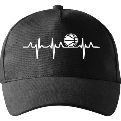 EKG basketbal so zahnutým šiltom a látkovou sponou Čierna