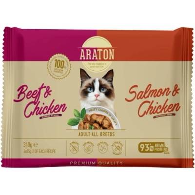 ARATON котка Възрастен пакетче мултипак 4 x 85 г
