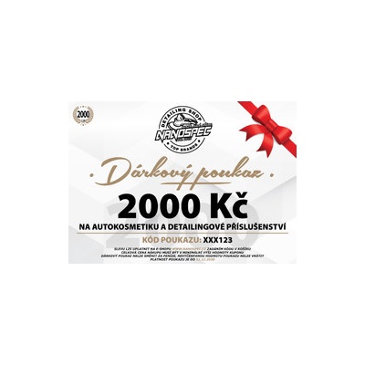 NANOspec dárkový poukaz - 2000 Kč
