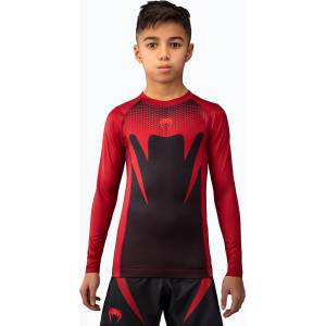 Venum Детски рашгард с дълги ръкави Venum Attack Rashguard LS black/red