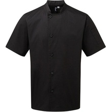 Premier Workwear Kuchárska bunda s krátkym rukávom PR900 Black