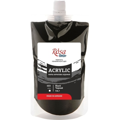 Rosa Studio АКРИЛНА боя Black (403) 200 ml 1 бр (323200403)