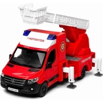 Kinsmart Метална количка Kinsmart Firefighter Edition - Mercedes-Benz Sprinter, със стълба, 1: 48 (52148)