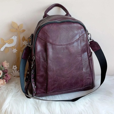 Дамска Бордо Чанта-Раница - Модел 2724