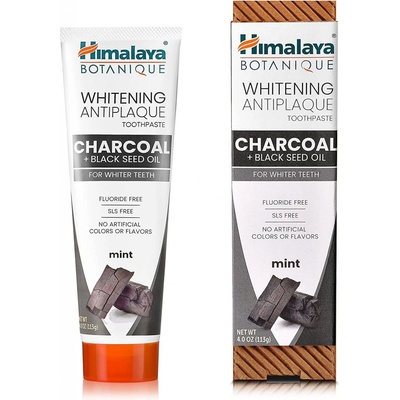 Himalaya s dřevěným uhlím a černým kmínem bělící a proti zubnímu plaku 113 g