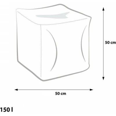 Ecopuf Taburetka - CUBE - L ekokůže Tyrkysová