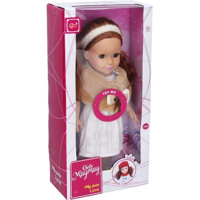 Wiky Bábika Girls Maymay s kožušinovou štólou 36 cm