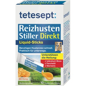 tetesept Reizhusten Stiller Direkt Liquid Sticks - 10 Броя