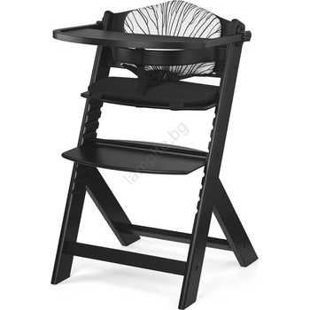 KinderKraft - Детско столче за хранене ENOCK Premium с подплатена седалка в черно (AG0983)