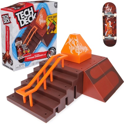 Tech Deck Pyramid Shredder 2.0 modulární Fingerboard skatepark se skateboardem