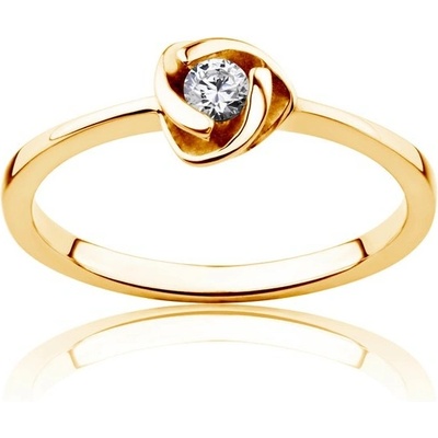 Savicki Zásnubný prsteň Classical Inspiration žlté zlato diamant PI Z D 00031