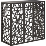 vidaXL Покритие за климатик Черно 110 x 50 x 105 см Стомана (8014171)