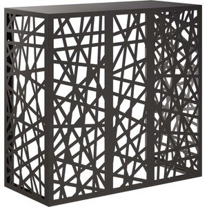 vidaXL Покритие за климатик Черно 110 x 50 x 105 см Стомана (8014171)