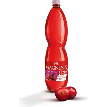 Magnesia Red jemně perlivá minerální voda Brusinka 1,5 l