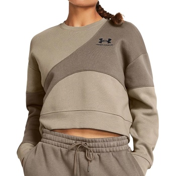 Under Armour Суитшърт Under Armour Essential Fleece Crop Crew-BRN 1382721-200 Размер M