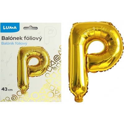 Balónek foliový "P" ZLATÝ