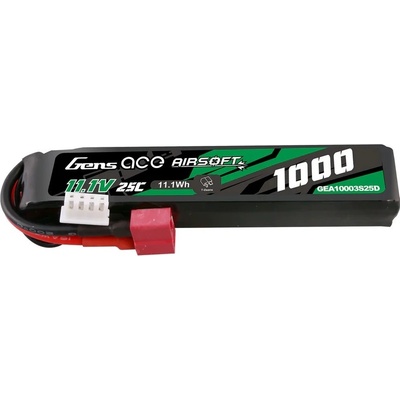Gens Ace Gens ACE Li-Pol baterie 11 1V 1000mAh 25C T-Dean Buffer stick – Zboží Dáma