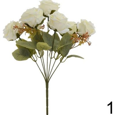 Kytica RUŽA 35cm BIELA 239728B