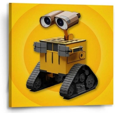 Sablio Obraz Wall-E robot Žlutý - 50x50 cm
