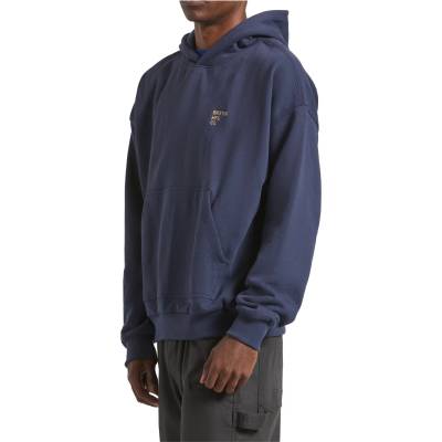 Brixton Мъжки суичър Brixton Embroidered Heavy Weight Hood Hoodie - Mood Indigo (017-4112-0212)