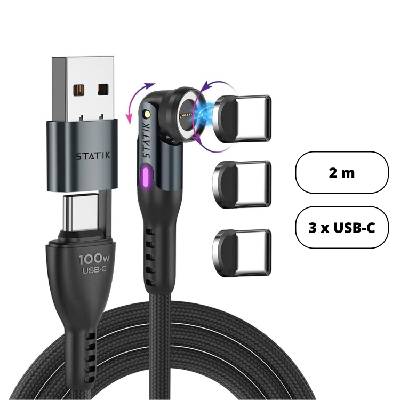 Statik 360 Pro 2.0 magnetický USB-C kabel (2m)