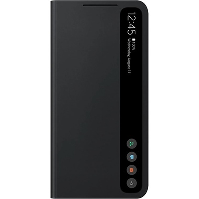 Samsung Оригинален калъф Samsung Clear View Cover за Galaxy S21 FE Тъмно сив, EF-ZG990CBE