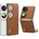 Huawei P60 ABEEL Litchi Texture Wallet Калъф и Протектор