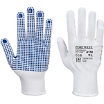Portwest polka dot a110 / Найлонова ръкавица с pvc точки - бяла/синя xxl (a110wbrxxl)