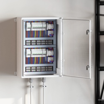 Image 1 of vidaXL Контролен шкаф Сив 57 x 24, 5 x 70 см ABS пластмаса (4106518)