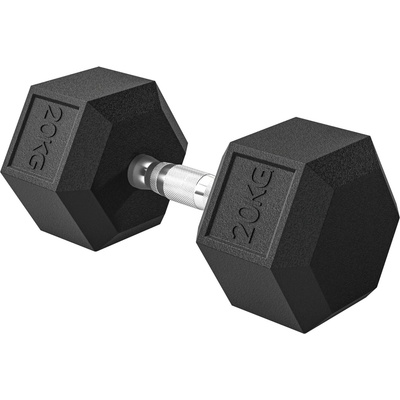 HOMCOM Činky s vroubkovanou rukojetí litinová činka 1 x 20 kg